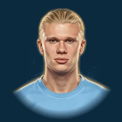 Erling Haaland, illustrated by The ARCHV.
