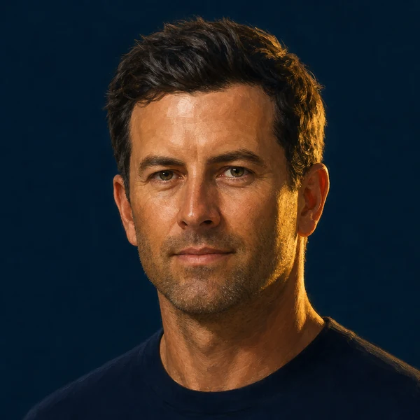 Illustrated ARCHV portrait of Adam Scott