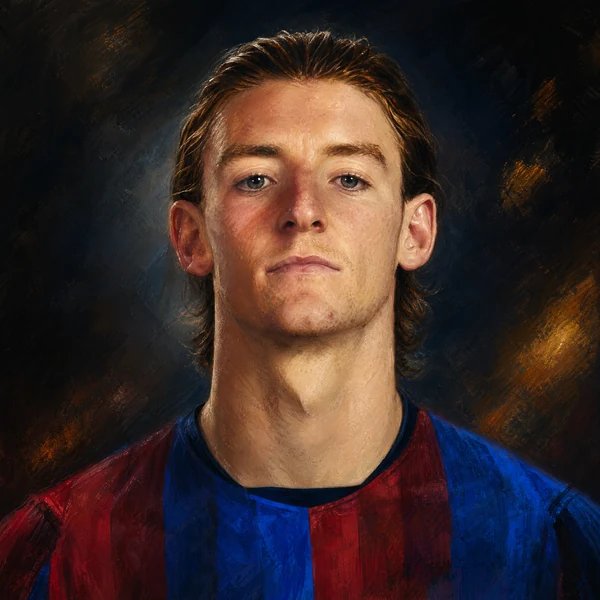 Illustrated ARCHV portrait of footballer Anthony Gordon