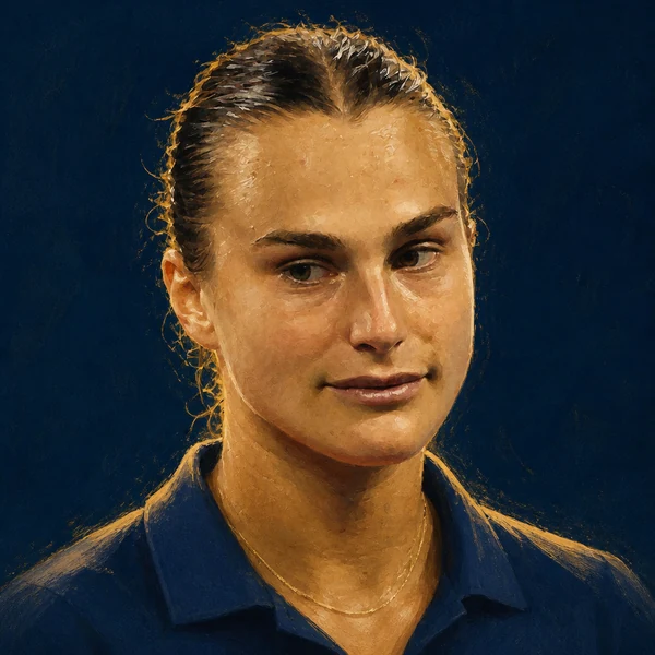 Illustrated ARCHV portrait of Aryna Sabalenka