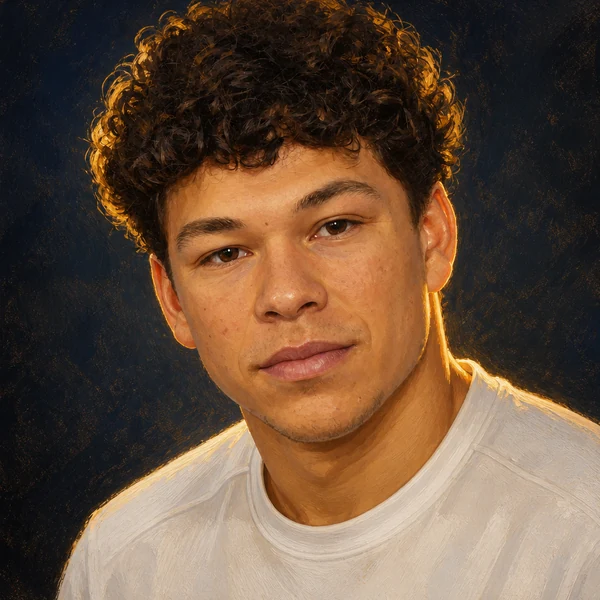 Illustrated ARCHV portrait of tennis player Ben Shelton