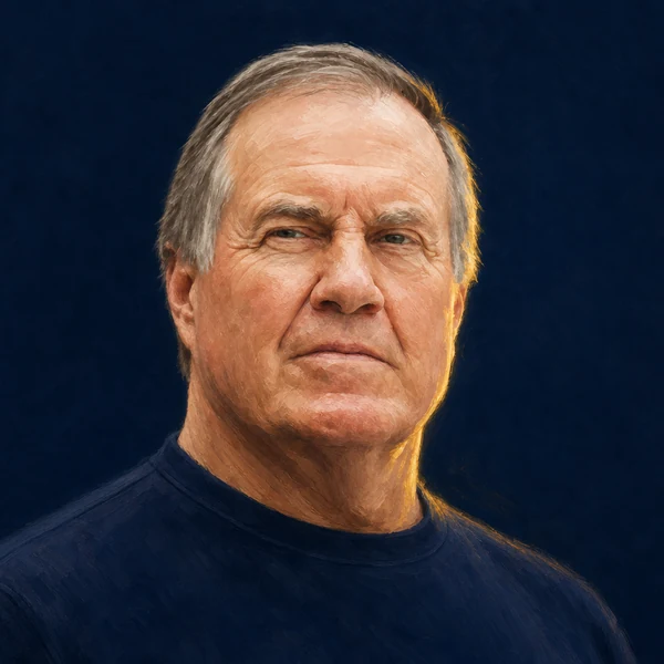 Illustrated ARCHV portrait of Bill Belichick