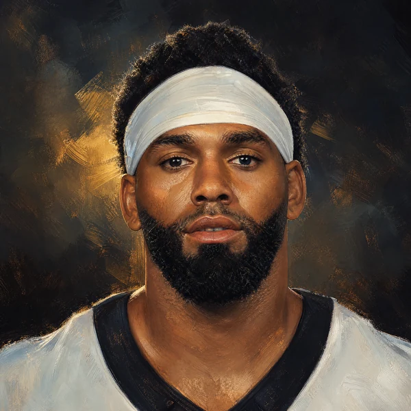 Illustrated ARCHV portrait of NFL player Chris Olave