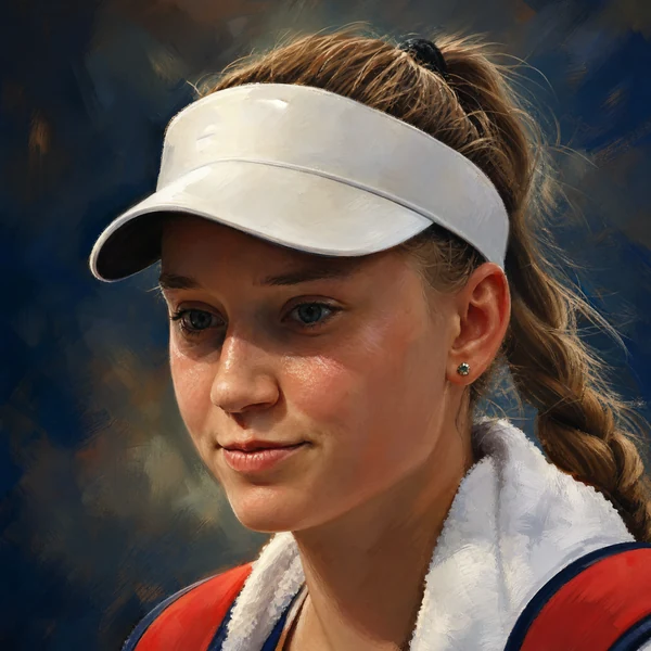 Illustrated ARCHV portrait of Elena Rybakina