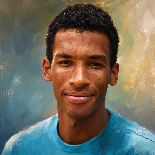 Illustrated ARCHV portrait of Félix Auger-Aliassime