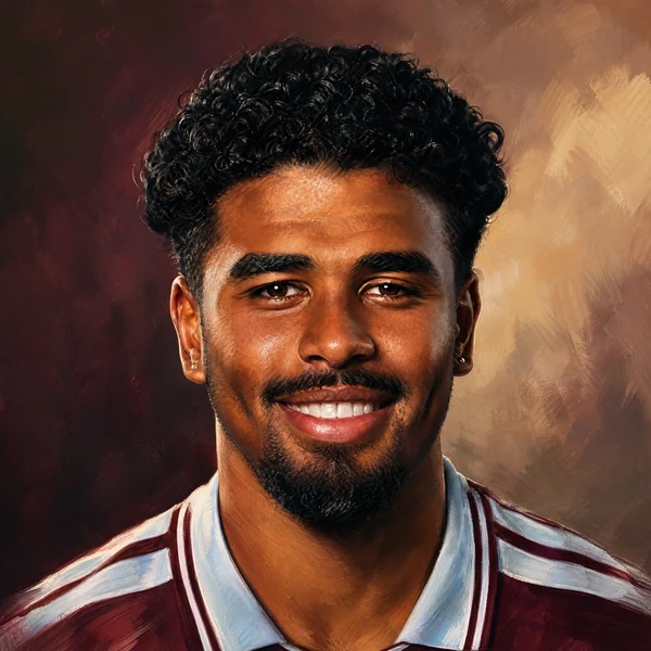 Illustrated ARCHV portrait of footballer Ian Maatsen