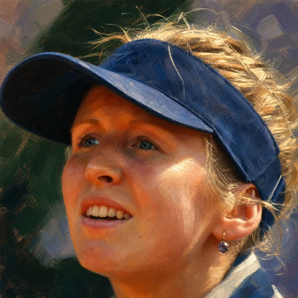 Illustrated ARCHV portrait of tennis player Katherine Sebov