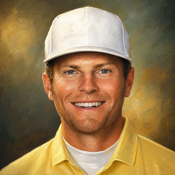 Illustrated ARCHV portrait of golfer Michael Brennan