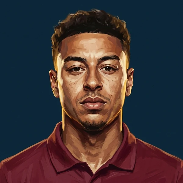 Illustrated ARCHV portrait of footballer Morgan Rogers