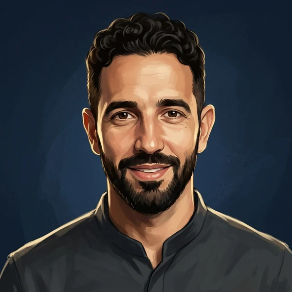 Illustrated ARCHV portrait of football manager Rúben Amorim