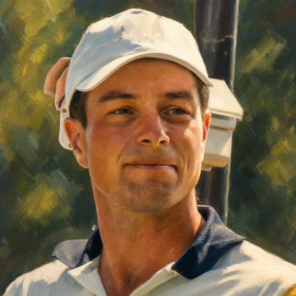 Illustrated ARCHV portrait of golfer Viktor Hovland