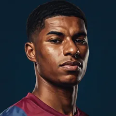 Marcus Rashford, illustrated by The ARCHV.