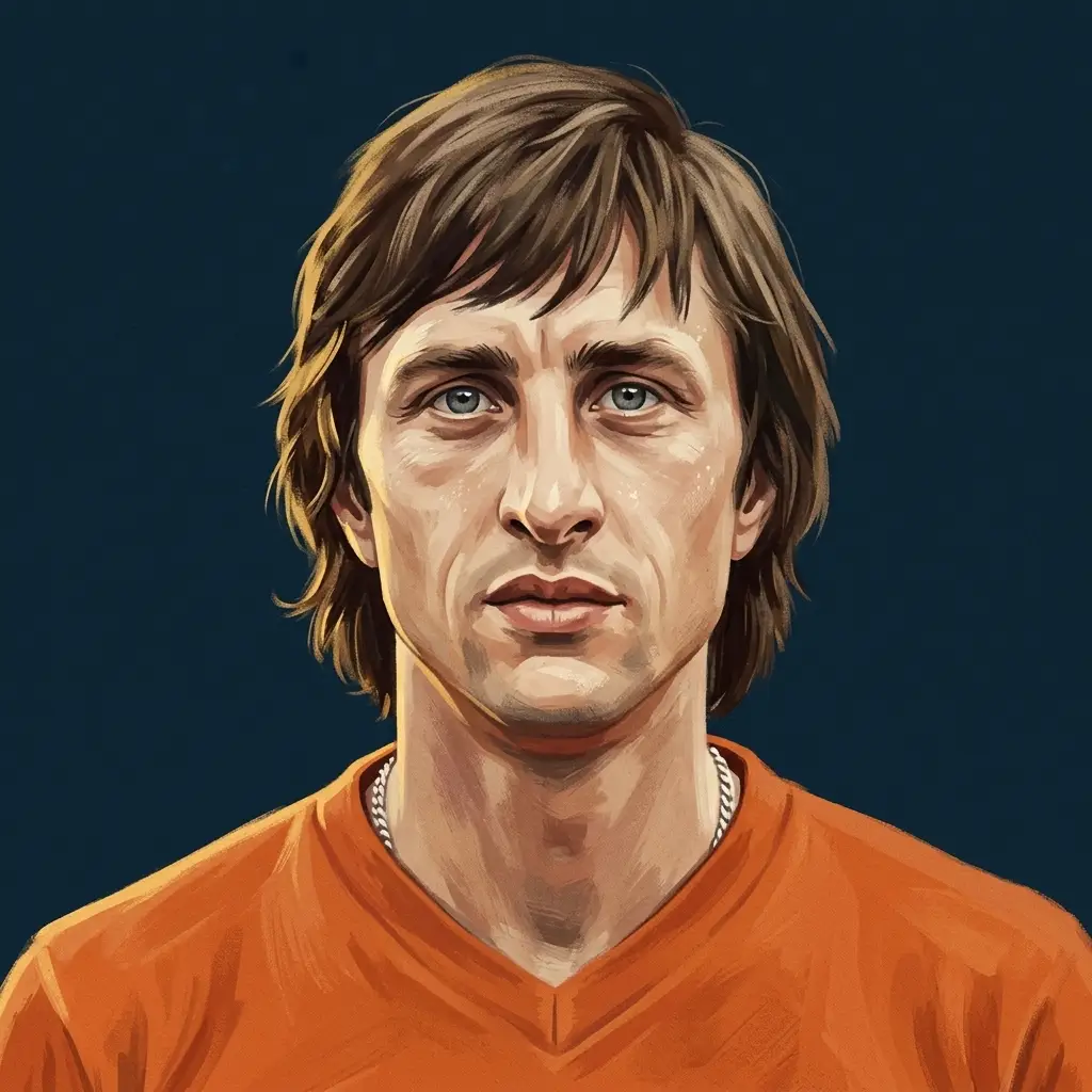 Johan Cruyff, illustrated by The ARCHV.