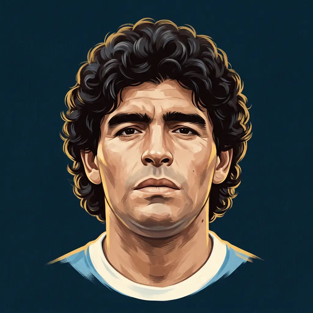 Diego Maradona, illustrated by The ARCHV.