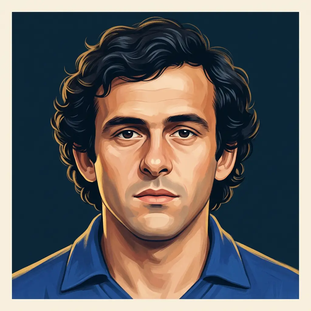 Michel Platini, illustrated by The ARCHV.