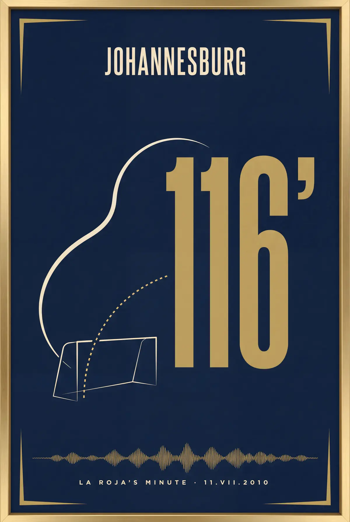 The ARCHV illustrated poster of the 2010 World Cup final in Johannesburg.