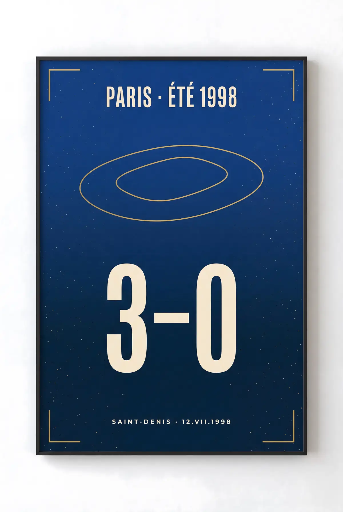 The ARCHV illustrated poster of the 1998 World Cup final in Saint-Denis.