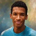 Illustrated ARCHV portrait of tennis player Félix Auger-Aliassime