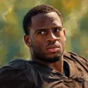 Illustrated ARCHV portrait of NFL player Nick Chubb